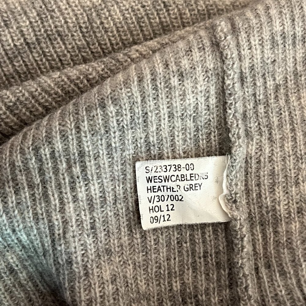 Banana Republic sweater dress short-sleeve grey small cable-knit wool cashmere - Picture 6 of 6